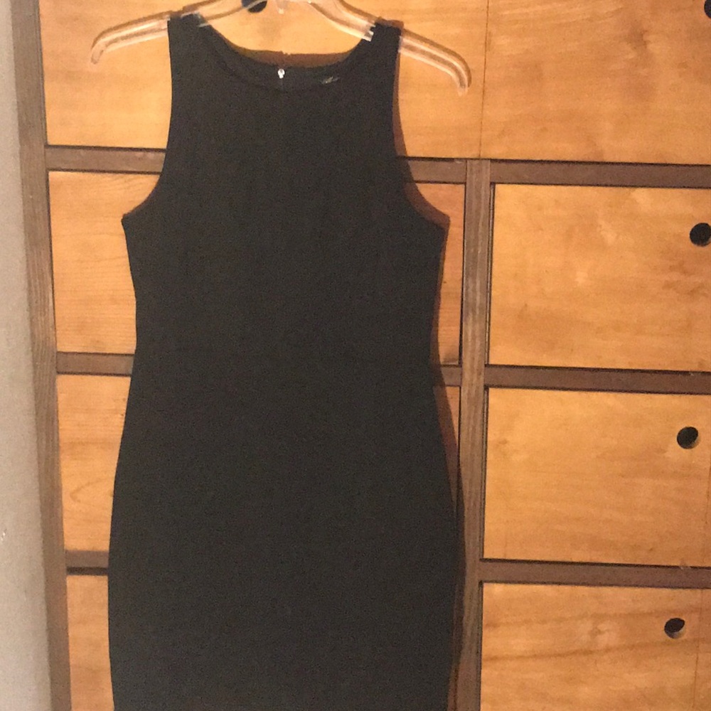 Monteau Little Black Dress Pleated Front
